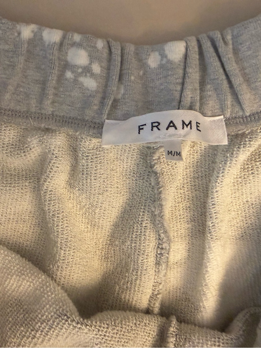 FRAME Easy Bleach Splatter Joggers Casual Sweatpants Cuffed Ankle NWOT Size M - Picture 16 of 16
